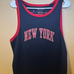 New York Graphic Tank Top with Red Trim
